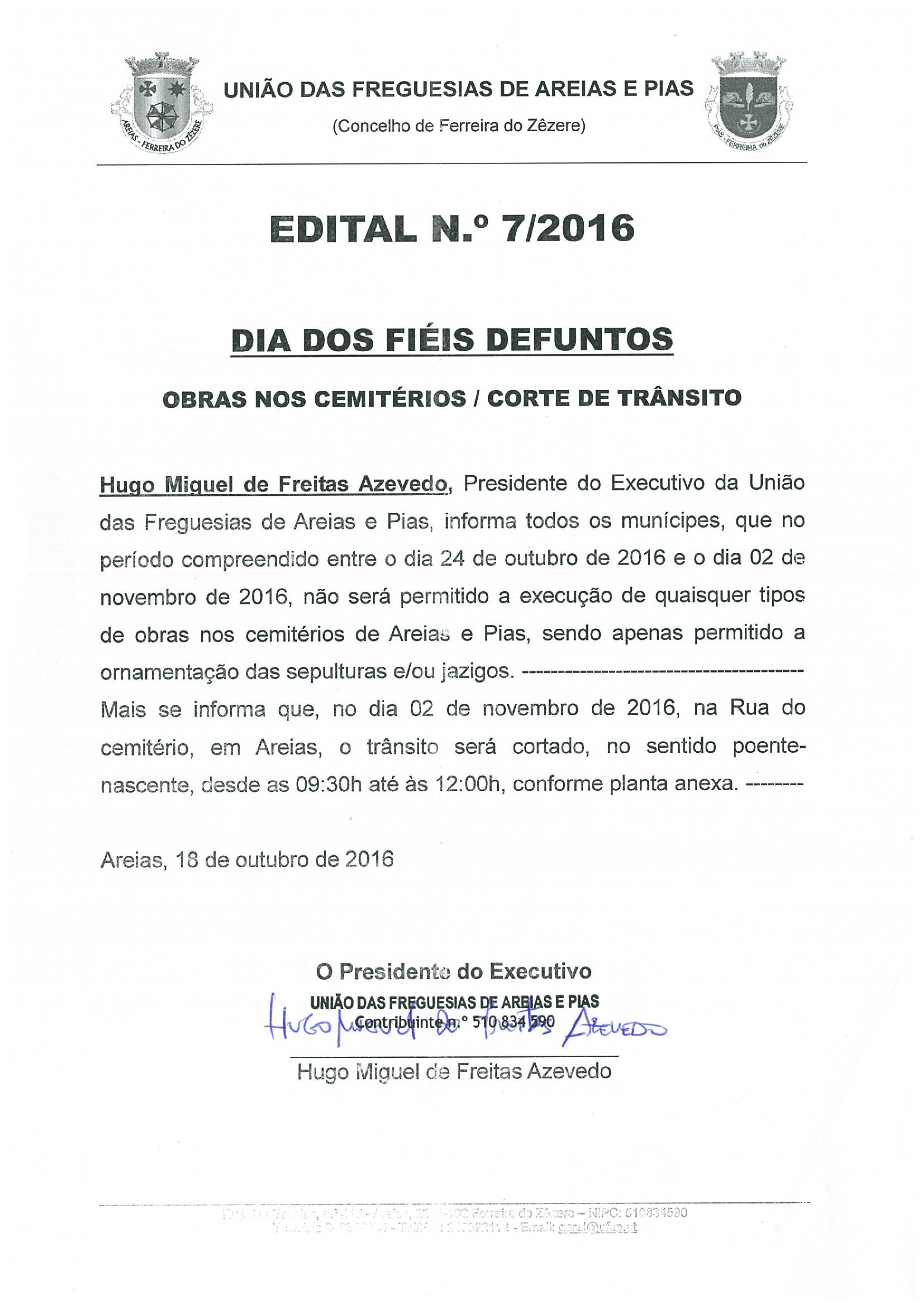 edital 7 dia dos fieis defuntos