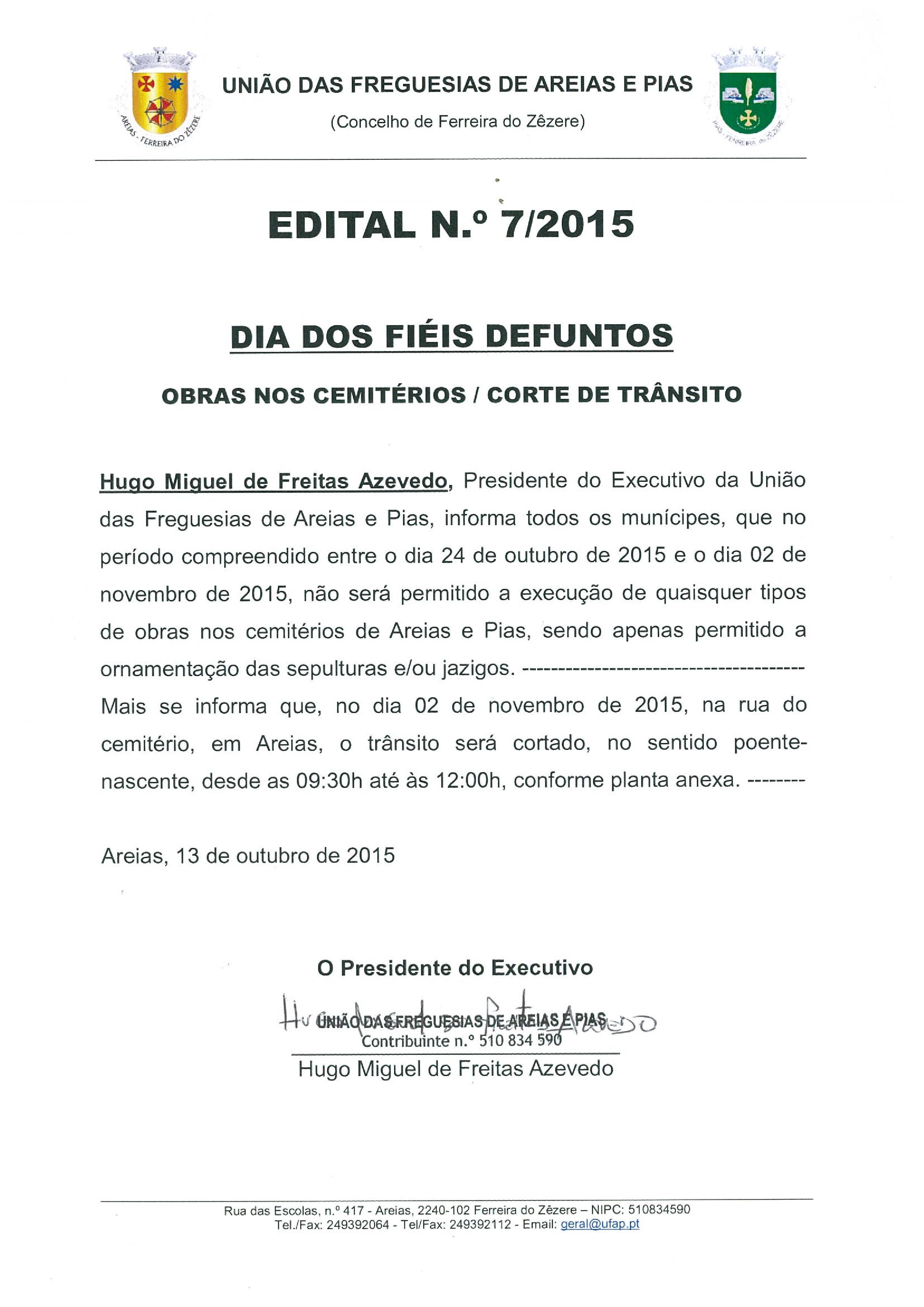 edital 7 dia dos fieis defuntos