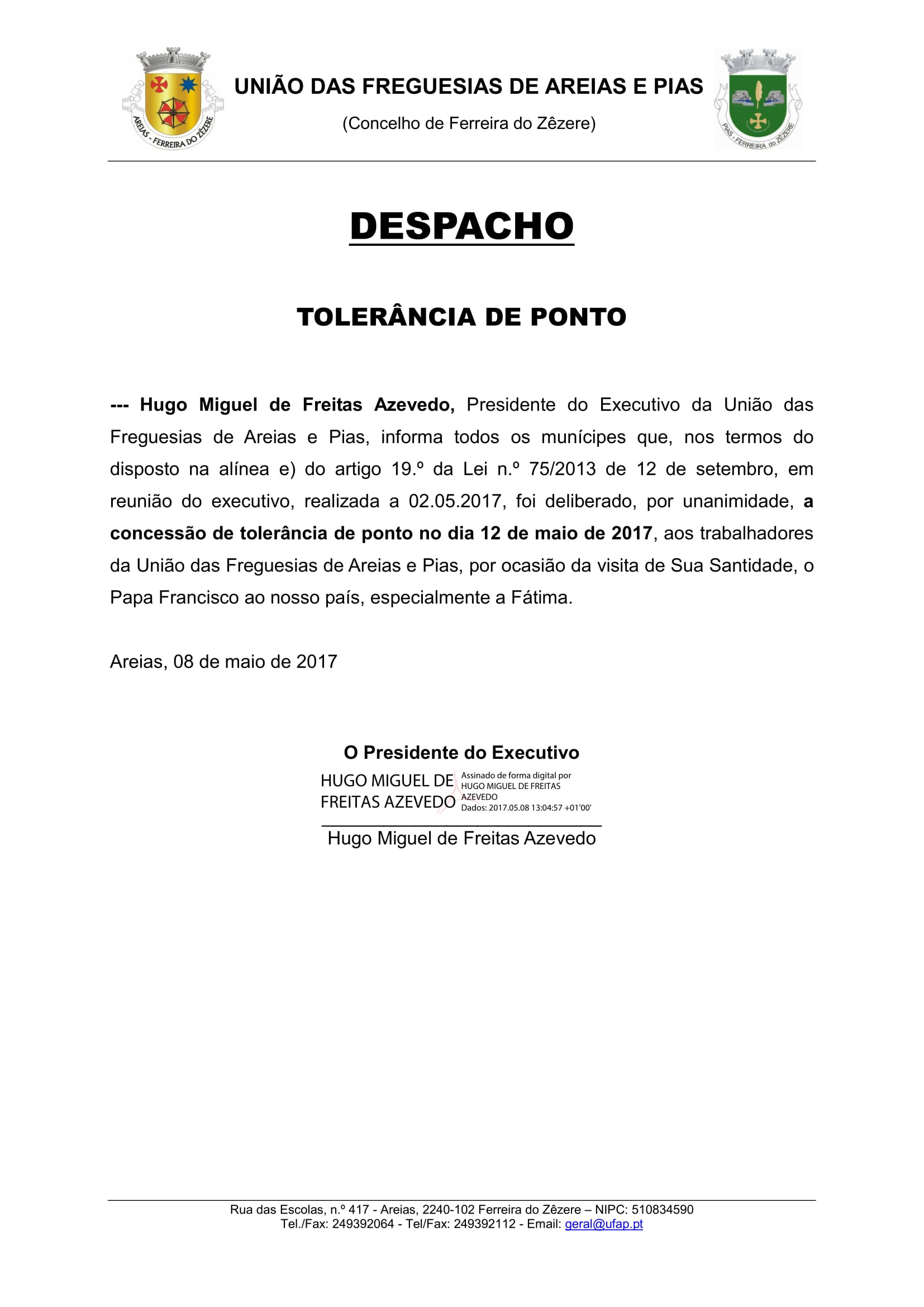 tolerancia ponto 05 2017