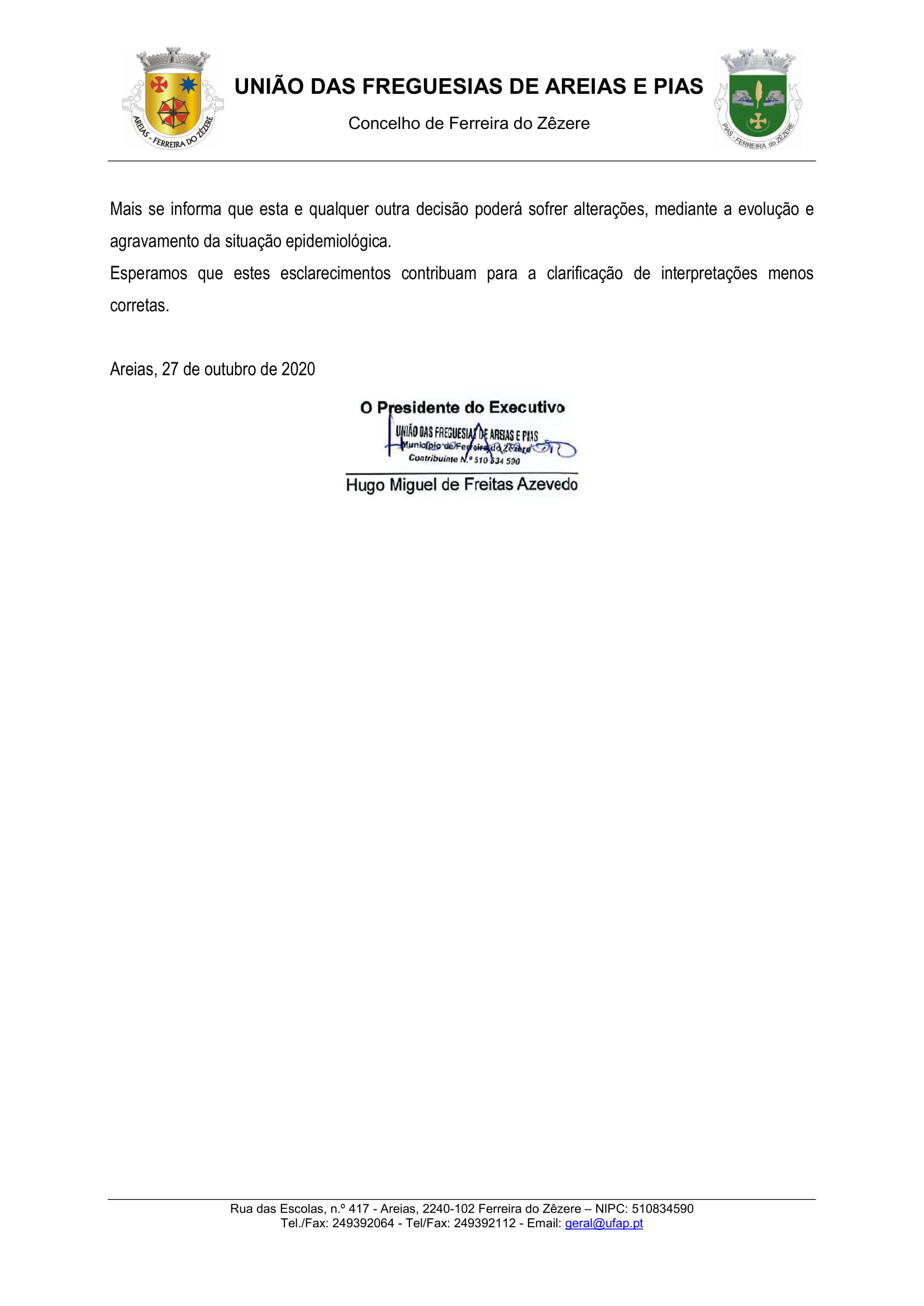 esclarecimentos edital n.º 12 2020 dia de finados 2